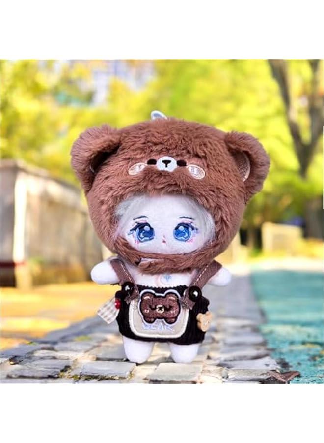 Arabest Plush Doll Clothes, 4 Inches Cute Animal Series Plush Doll Clothes for 10cm Plush Doll, Kawaii Doll Clothes Accessories Set for Birthday Gifts (Brown Bear Set)  - Image 4