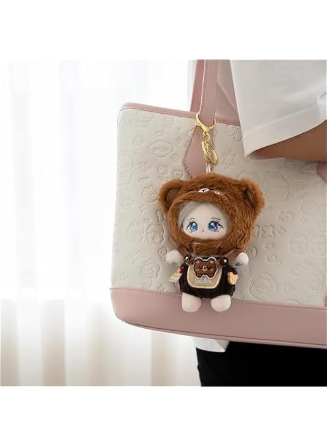 Arabest Plush Doll Clothes, 4 Inches Cute Animal Series Plush Doll Clothes for 10cm Plush Doll, Kawaii Doll Clothes Accessories Set for Birthday Gifts (Brown Bear Set)  - Image 5