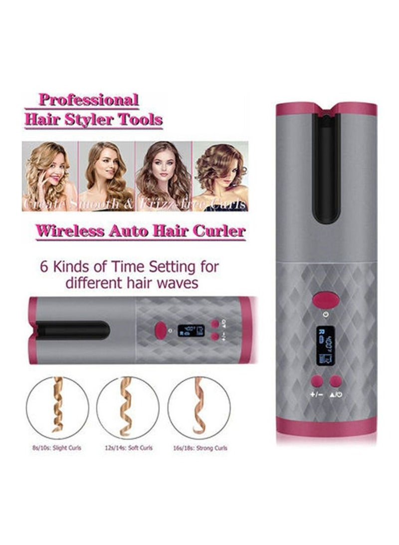 RollsTimi  Rechargeable Automatic Hair Curler Grey/Pink  - Image 4