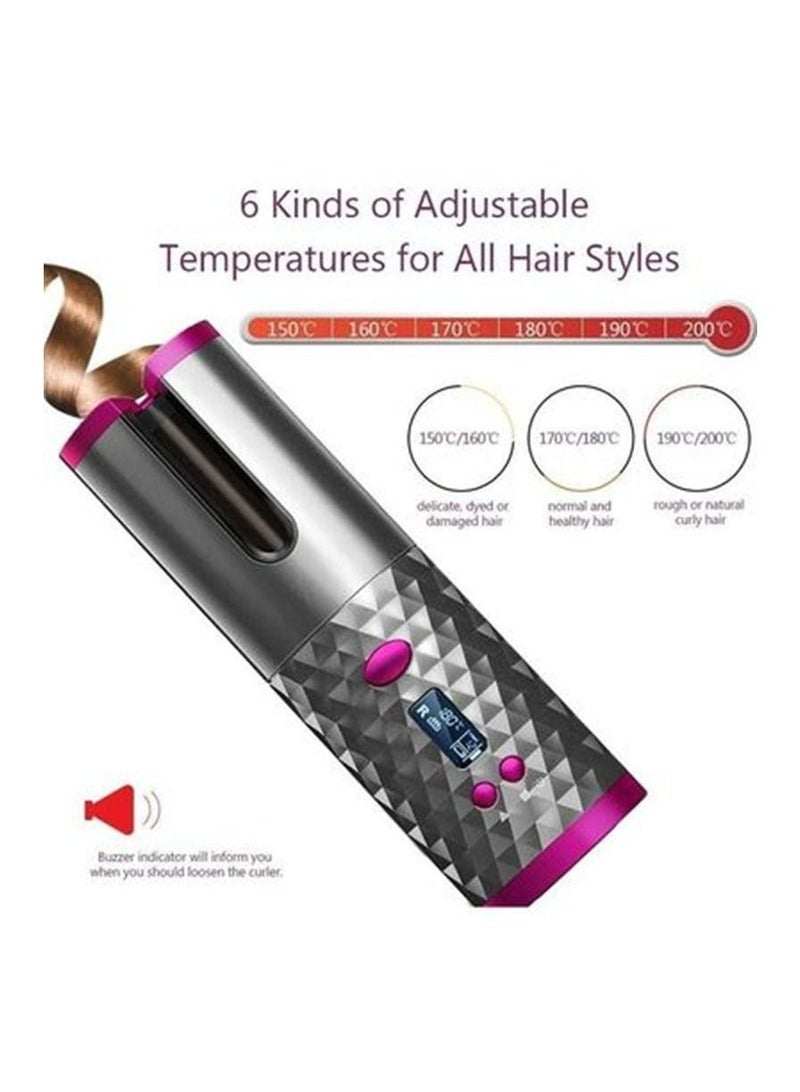 RollsTimi  Rechargeable Automatic Hair Curler Grey/Pink  - Image 2