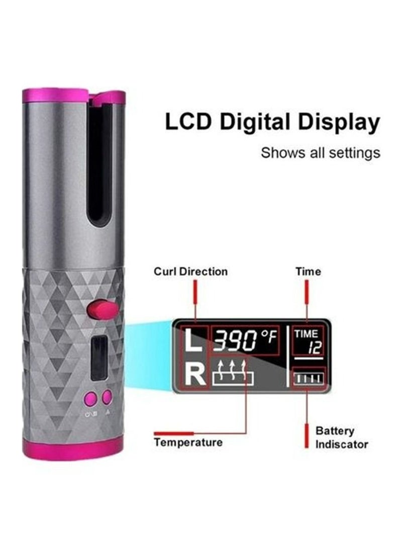 RollsTimi  Rechargeable Automatic Hair Curler Grey/Pink  - Image 3