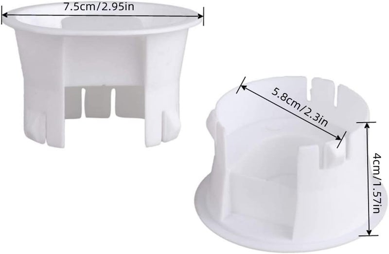 BaiHui Glass Water Pitcher Lids Food Grade Plastic Anti-Dust Splash Resistant Stoppers Covers for Water Jug Glass Bistro Pitcher 2 pieces(White) - Image 2