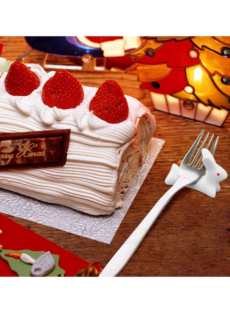 GGOOT Chopstick Holder - Spoon Chopsticks Rest Holder - Chopsticks Rest Dinner Spoon Stand for and Fork, Valentine's Day Present (White) - Image 5