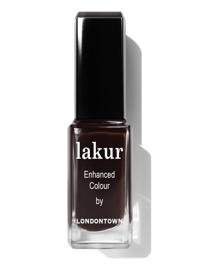 LONDONTOWN lakur Nail Polish - Gel-Like Shine, Long-Lasting Color, Strengthens & Hydrates Nails with 21+ Free Clean Formula and Pro-Contour Brush, Midnight Mocha, 0.4 Fl Oz - Image 1