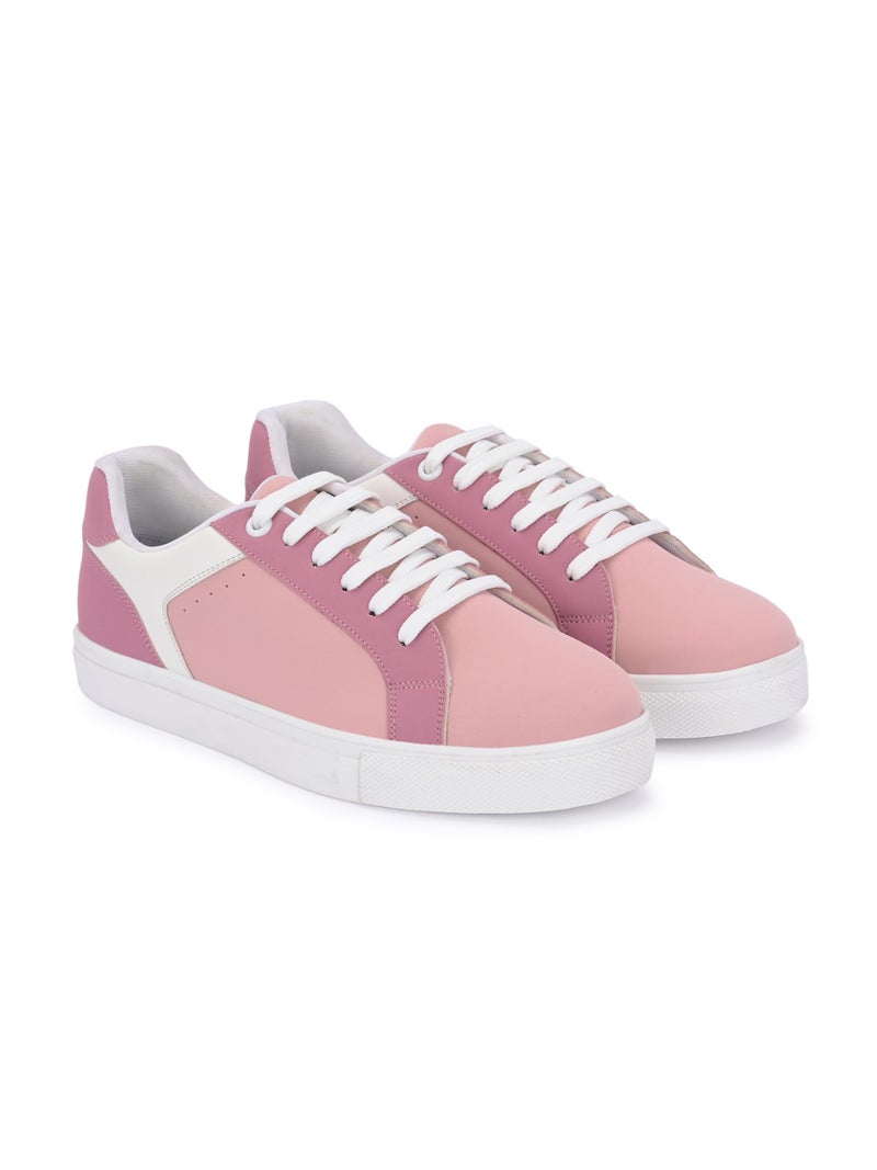 Centrino Women Casual Sneaker | Ultra Soft Cushion | Trendy & Lightweight Design | Low Top Flat Sole | Colorblock Sneakers | White Sneakers Girl Shoes 7606-9 - Image 3