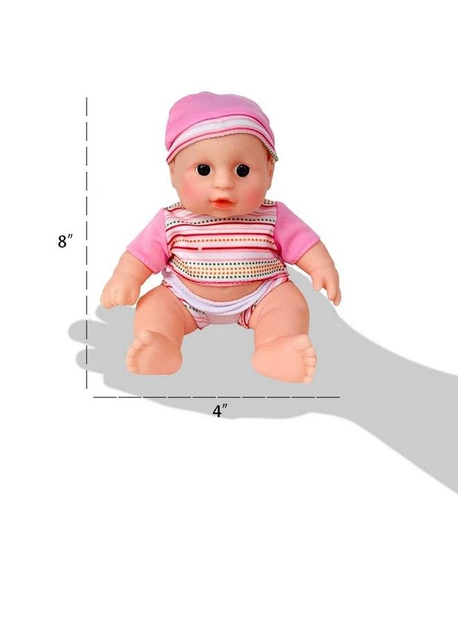 Liberty imports - 8" Baby Dolls Set Of 6 Cute Little Vinyl Infant Dolls Mini Nursery Toys For Girls Kids Toddlers Bulk Gift Bundle Party Favors Supplies - Image 1