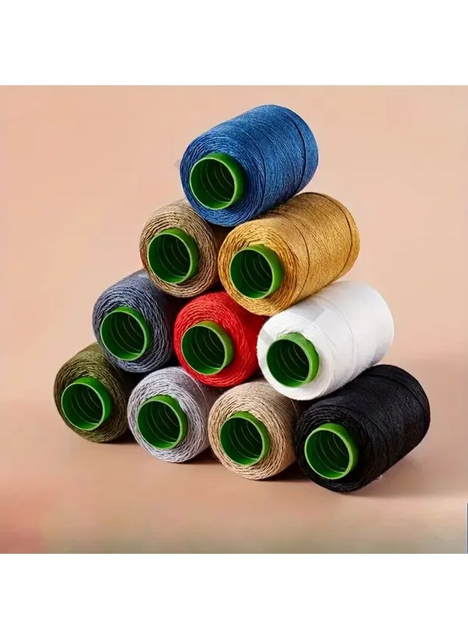 10pcs White Heavy Denim Nylon Thread Set Anti Knot Fabric Sewing Kit for Jeans - Image 1