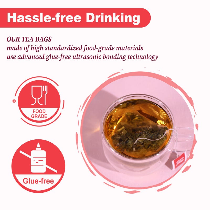 FullChea فول تشيا - شاي أوراق التوت، 40 كيس شاي - شاي طبيعي للحمل - شاي أعشاب أوراق التوت الأحمر النقي - غير معدّل وراثيًا - خالي من الكافيين - يساعد في الولادة ويدعم الدورة الشهرية - Image 4