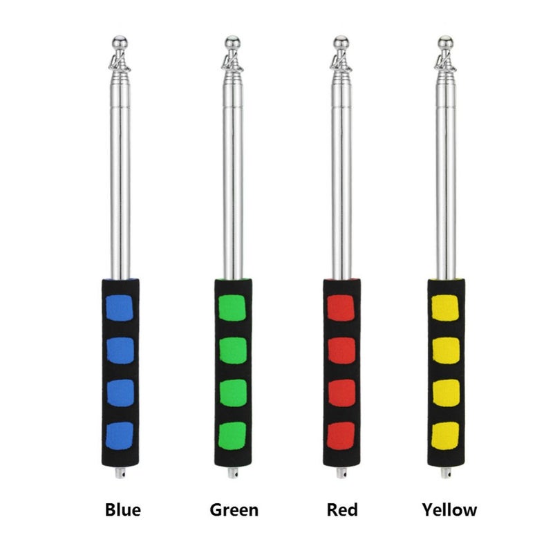 AKOAK عمود قابل للطي محمول 79" من الفولاذ المقاوم للصدأ مع علم بانر مرشد سياحي مع مقبض قبضة إسفنجي غير قابل للانزلاق أسود + أخضر - Image 5