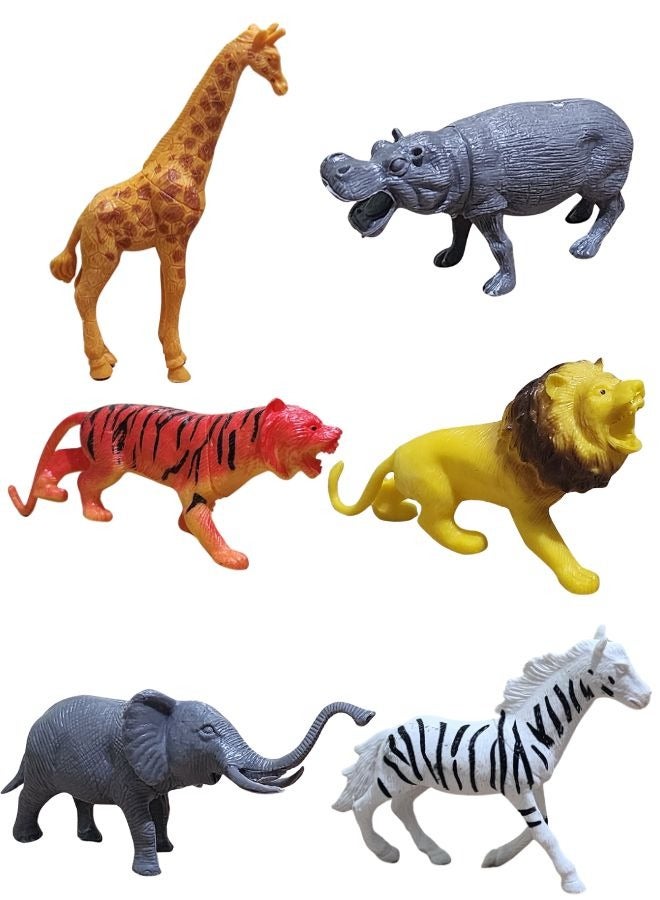 ANIMAL 6-piece mini wild animal set measuring 11cm - Image 1