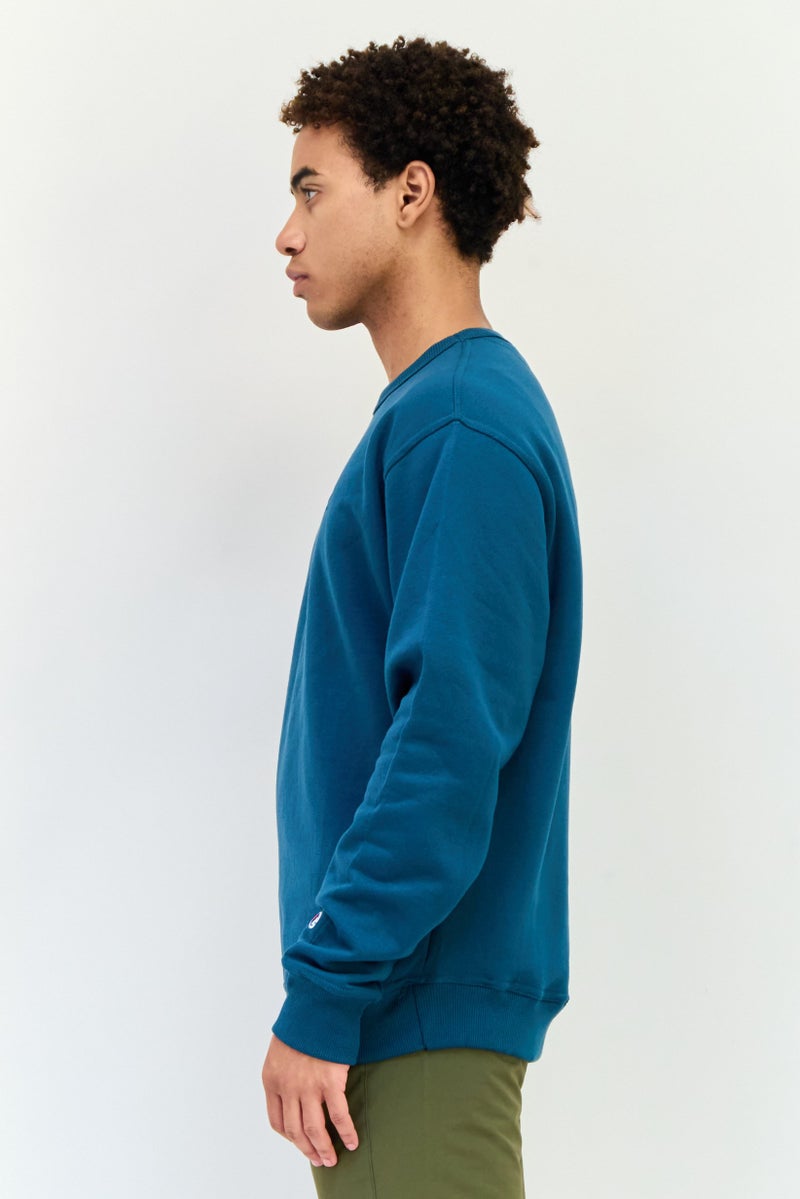 Champion Men Sportswear Fit Long Sleeve Outdoor Sweatshirts, Teal Blue - Image 4