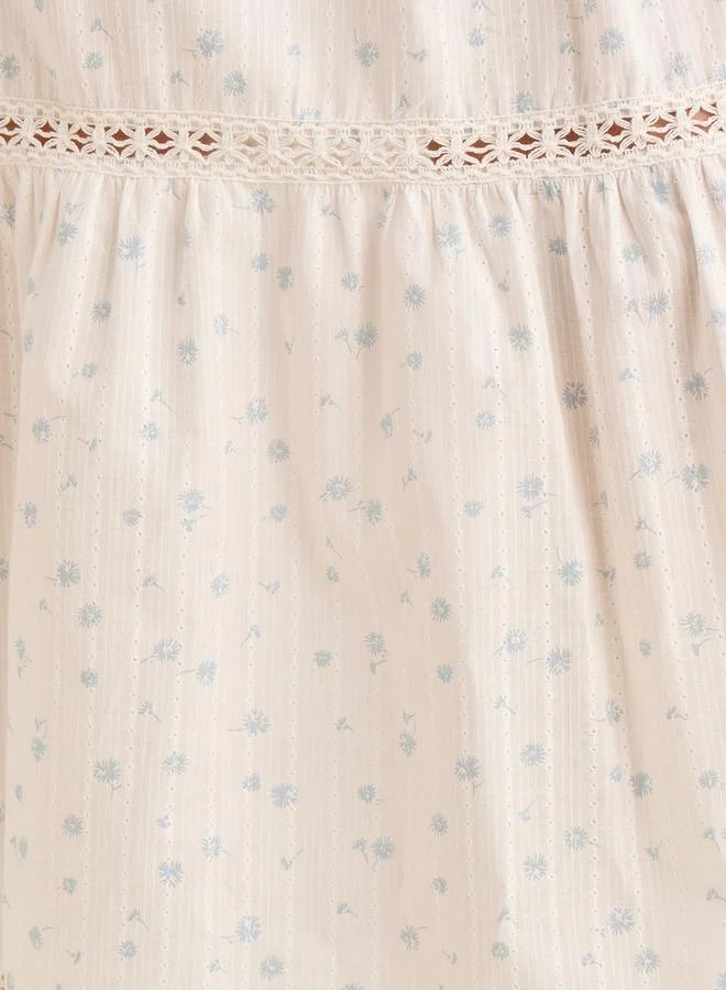 Splash FAV Night Dress Short Sleeve V neck Cotton