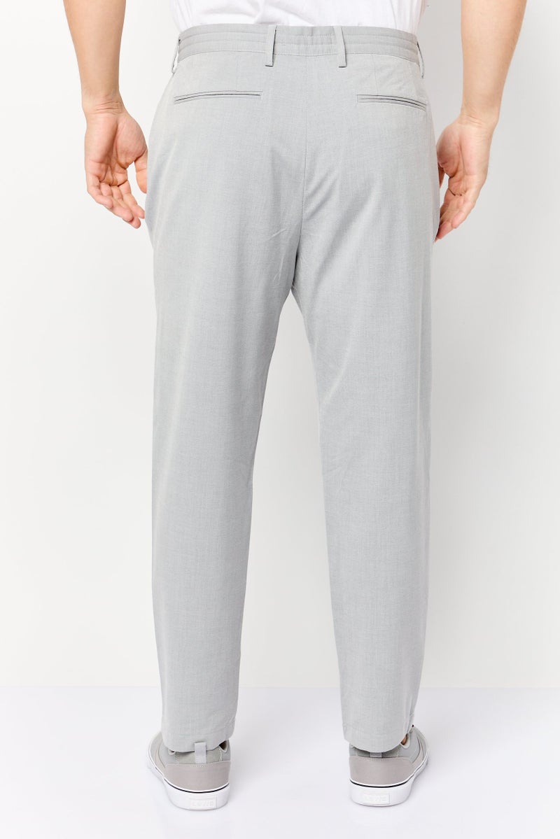 Celio سروال تشينو للرجال بملاءمة مرنة، رمادي - Image 4