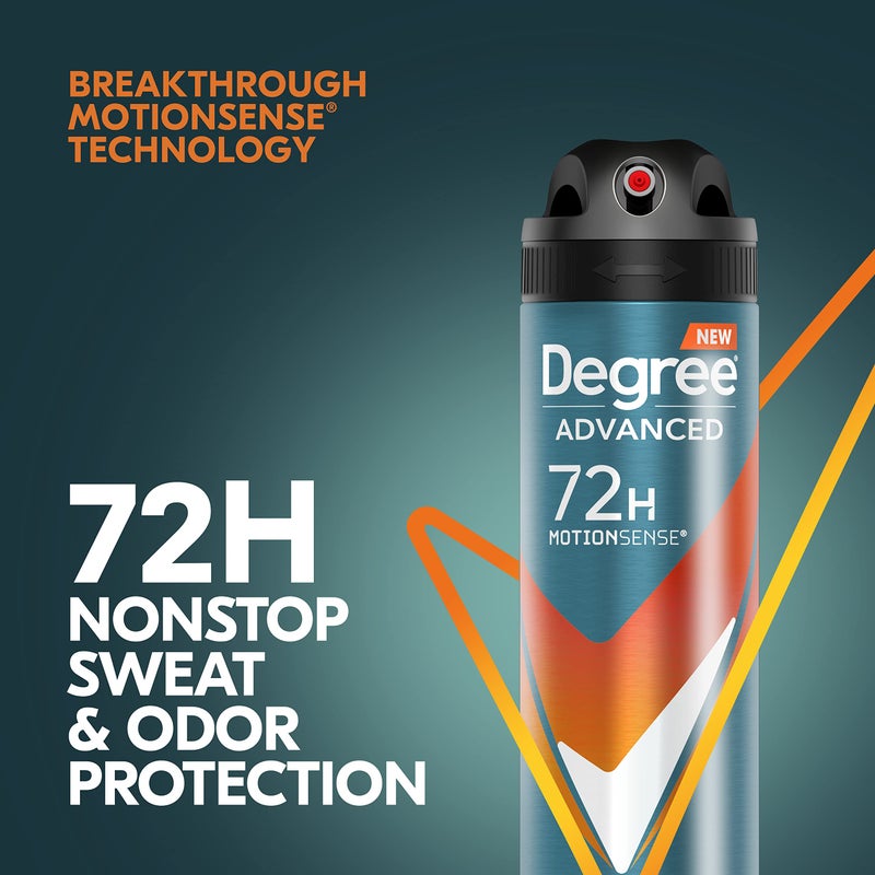 Degree Men Advanced Antiperspirant Deodorant Dry Spray Adventure 72-Hour Sweat and Odor Protection Deodorant For Men With MotionSense Technology, 3.8 Ounce (Pack of 3) - Image 4