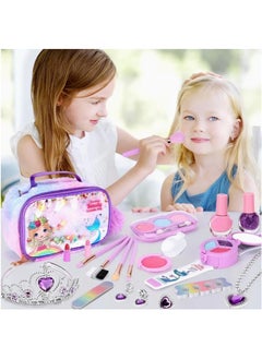Taizz Ventures 23 Pcs Makeup for Girls, Non-Toxic Simulation Makeup Kit, Toy Cosmetic Set, Gifts for Girls, Suitable for Children 3-12 Years Old  - Image 3