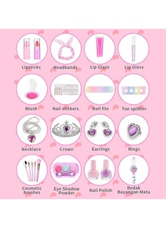 Taizz Ventures 23 Pcs Makeup for Girls, Non-Toxic Simulation Makeup Kit, Toy Cosmetic Set, Gifts for Girls, Suitable for Children 3-12 Years Old  - Image 4