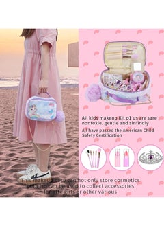 Taizz Ventures 23 Pcs Makeup for Girls, Non-Toxic Simulation Makeup Kit, Toy Cosmetic Set, Gifts for Girls, Suitable for Children 3-12 Years Old  - Image 5