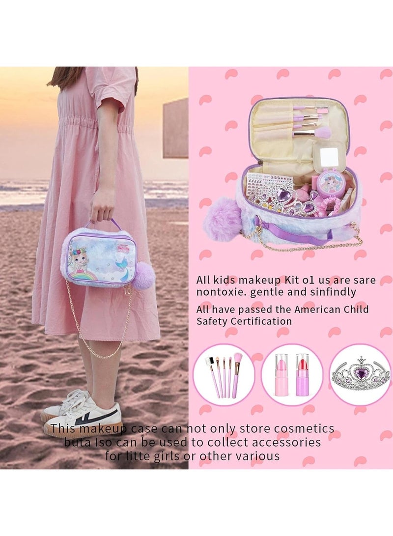 Taizz Ventures 23 Pcs Makeup for Girls, Non-Toxic Simulation Makeup Kit, Toy Cosmetic Set, Gifts for Girls, Suitable for Children 3-12 Years Old - Image 5