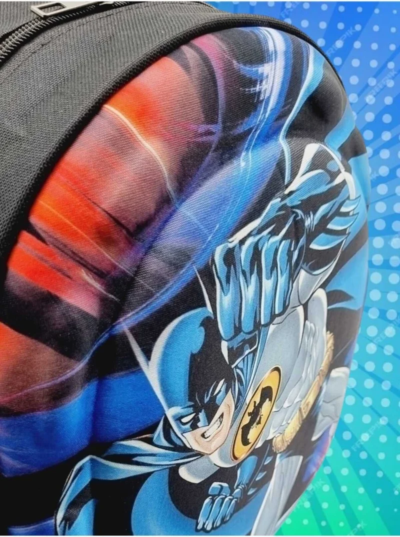 تيزجيلسين Boys Batman Embossed Printed Kindergarten Backpack and School Bag
