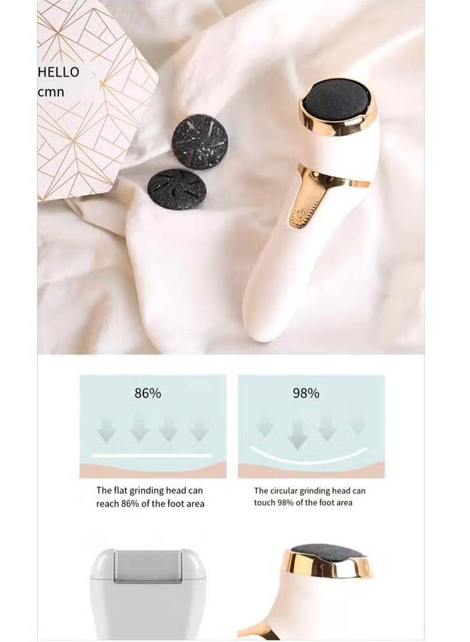 CHOWROAD White Electric foot massage, 14 in 1 Callous Remover Kit for Remove Cracked Heels and Dead Skin - Image 2