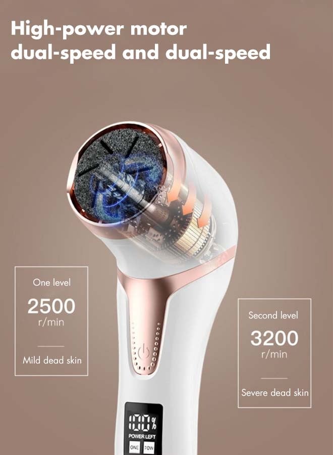 CHOWROAD White Electric foot massage, 14 in 1 Callous Remover Kit for Remove Cracked Heels and Dead Skin - Image 4