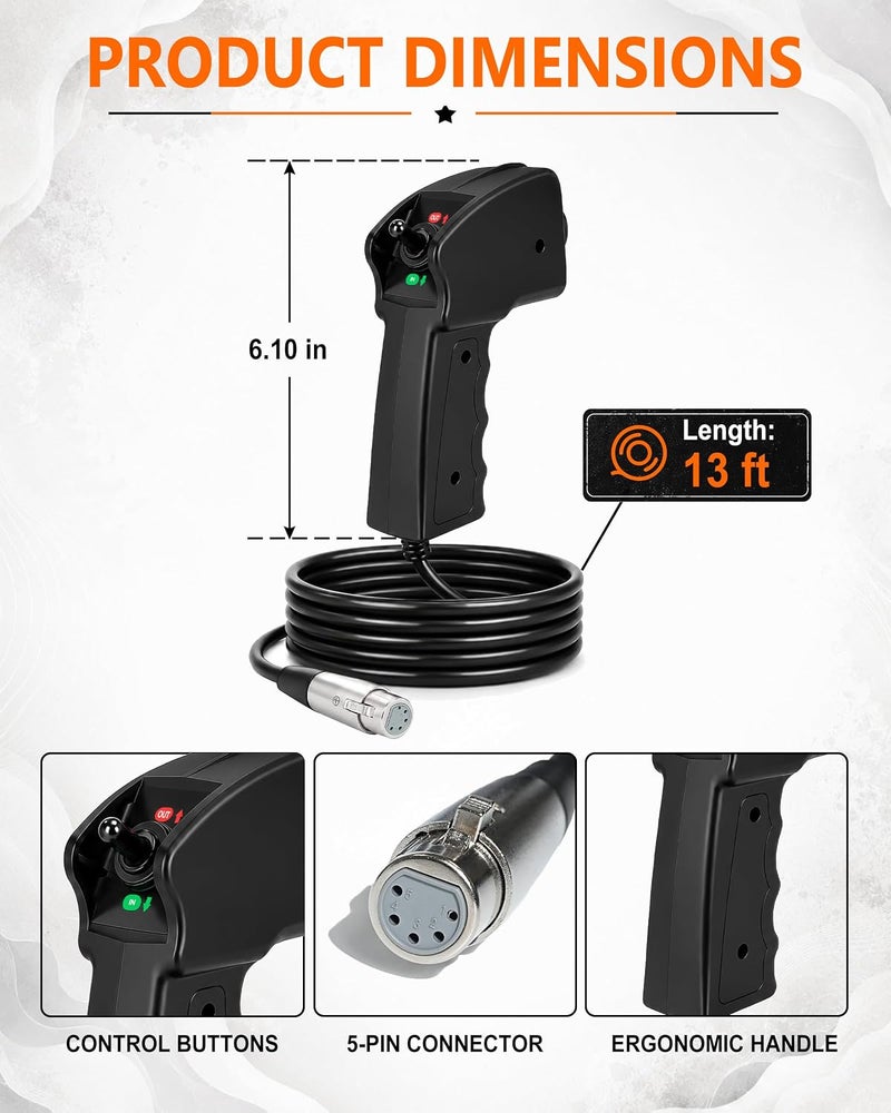 Zuomeng Winch Remote Control for 97495-50 - Compatible with Smittybilt XRC Gen 2 and X2O Gen 2 Winches, Fits XRC8 XRC10 XRC12 XRC15 Models, 5-Pin Plug-and-Play Design, 13 FT Cable, Magnetic Storage - Image 2