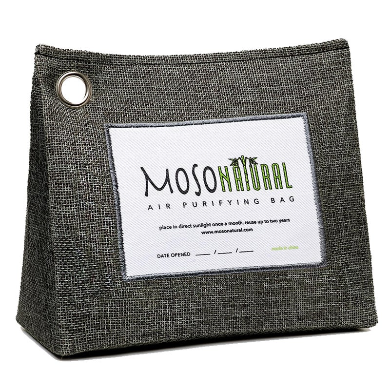 MOSO NATURAL Moso Natural Air Purifying Bag Large 600g (21oz) A Premium Scent Free Bamboo Charcoal Odor Absorber. Kitchen, Bedroom, Basement, Large Room. Luxury Stand Up Design. Two Year Lifespan.  - Image 1