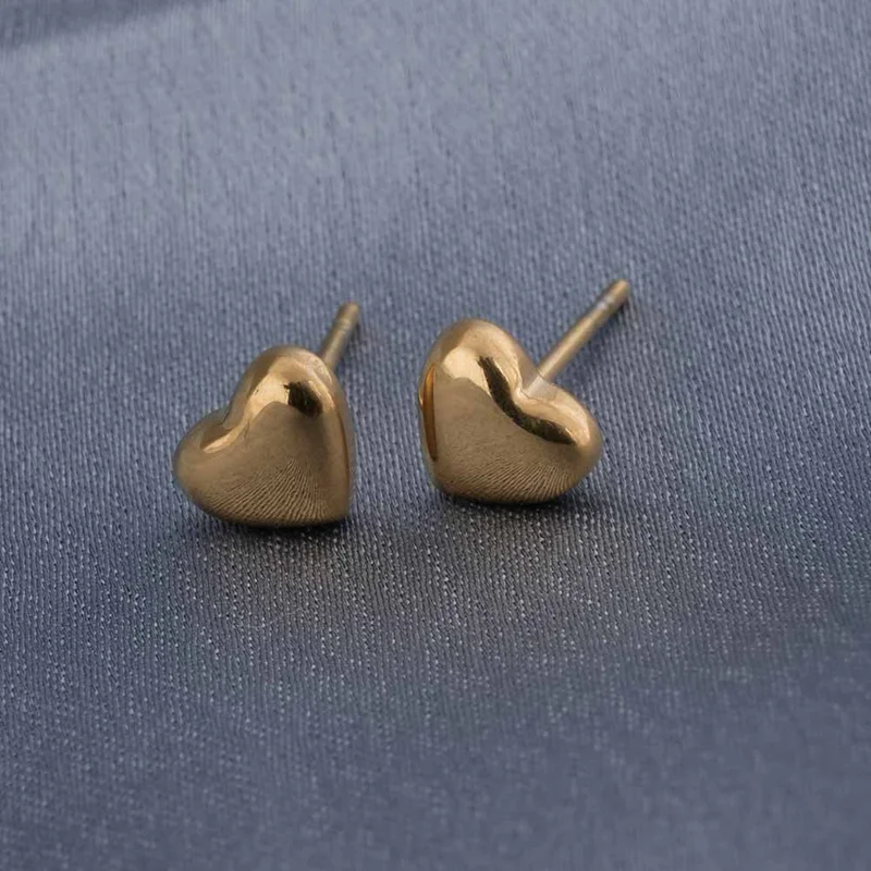 Palmonas  PALMONAS Minimalist Heart Stud Earrings for Women | 18K Gold Plated, Waterproof & Anti-Tarnish for Women | Best Price UAE