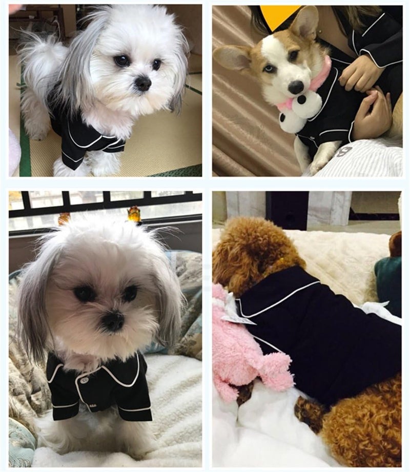 comfrt Cute Pet Dog Pajamas, Puppy Silk T-Shirt Nightdress, Elegant Soft Pet Nightgown Clothes, Fashionable Cat Sleepwear Apparel, Stylish Cozy Christmas Party Costumes, for Small Pet Dogs Cats (L, pink) - Image 5