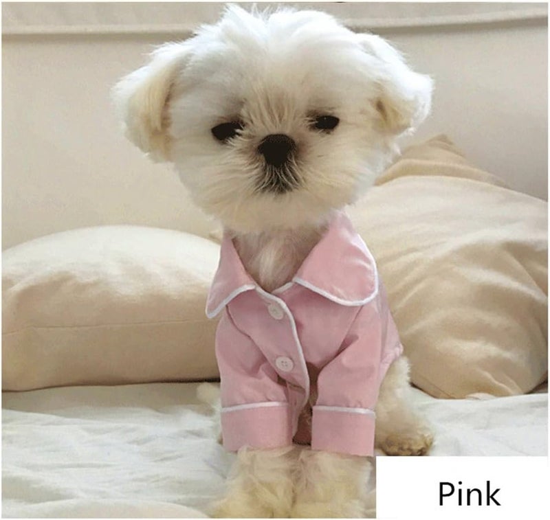 comfrt Cute Pet Dog Pajamas, Puppy Silk T-Shirt Nightdress, Elegant Soft Pet Nightgown Clothes, Fashionable Cat Sleepwear Apparel, Stylish Cozy Christmas Party Costumes, for Small Pet Dogs Cats (L, pink) - Image 4