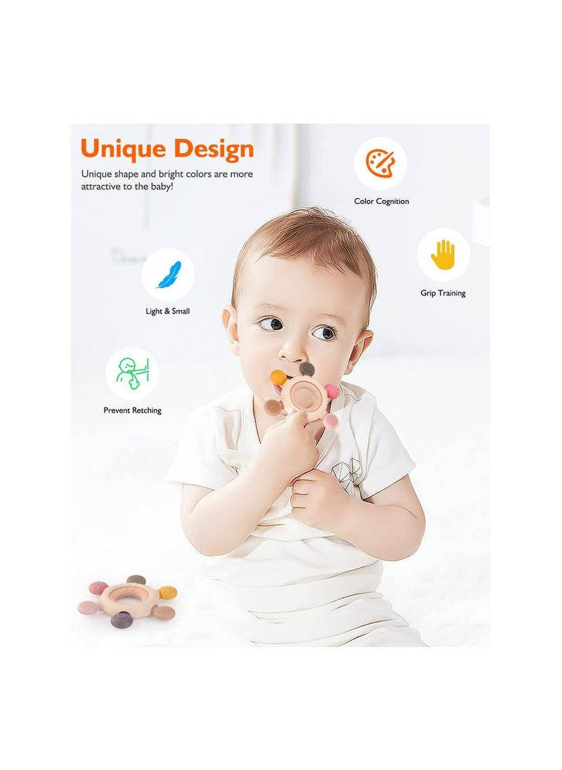 Generic - Soft Silicone Baby Teething Toy - BPA-Free, Soothing Relief for Infants, Easy-to-Hold Teether for Babies (Pink) - Image 1