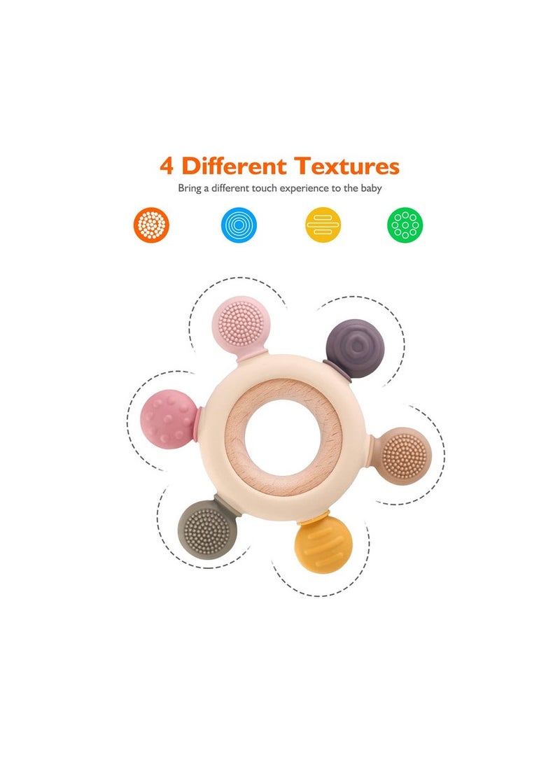 Generic - Soft Silicone Baby Teething Toy - BPA-Free, Soothing Relief for Infants, Easy-to-Hold Teether for Babies (Pink) - Image 1