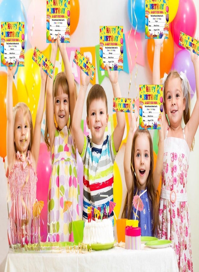 PETCEE 36 Happy Birthday Award Certificates for Kids Classroom Birthday Bookmark Awards Gifts for Students Birthday Recognition Certificates for Kindergarten Back to School Teacher Supplies - Image 2