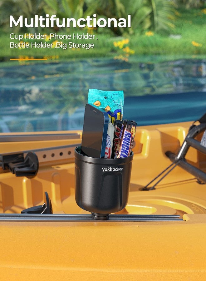 YAKHACKER Multi-Functional Kayak Cup Holder, Bottle Holder, Phone Holder,Drink Holder, Fishing Tool, Large Capacity, Kayak Track Mount Install, Kayak Track Accessories - Image 3