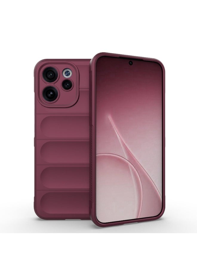 جراب موبايل ماجيك شيلد  سيليكون مضاد للصدمات وحمايه للكاميرا متوافق  Oppo Reno 15F (نبيتي) - Image 1