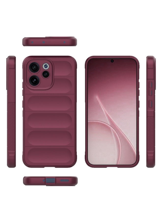 جراب موبايل ماجيك شيلد  سيليكون مضاد للصدمات وحمايه للكاميرا متوافق  Oppo Reno 15F (نبيتي) - Image 3
