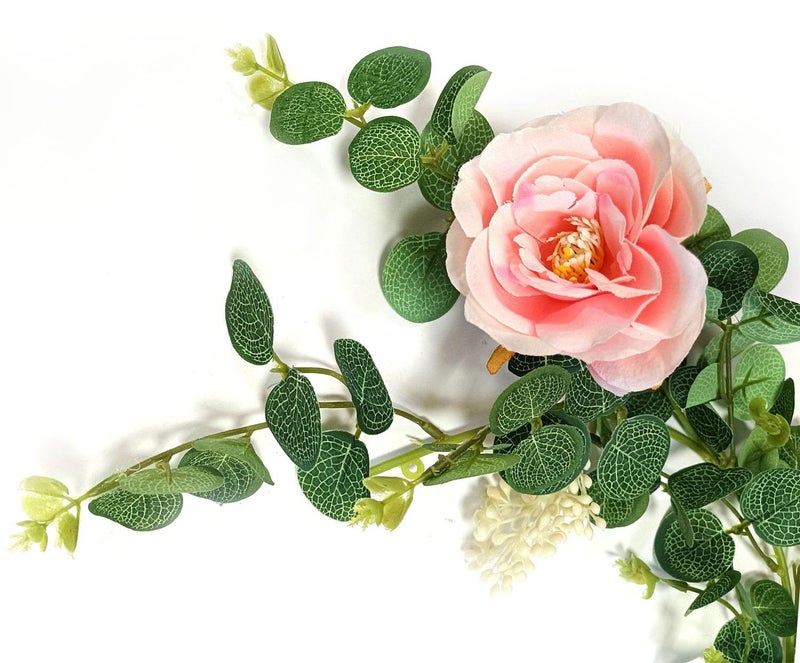 OrgMemory Eucalyptus Garlands, Flower Garland, Wedding Arch Flowers, Floral Swag for Wedding Christmas Decoration Table Backdrop Arch Wall Party Home Bedroom DÃ©cor (Pink) - Image 2