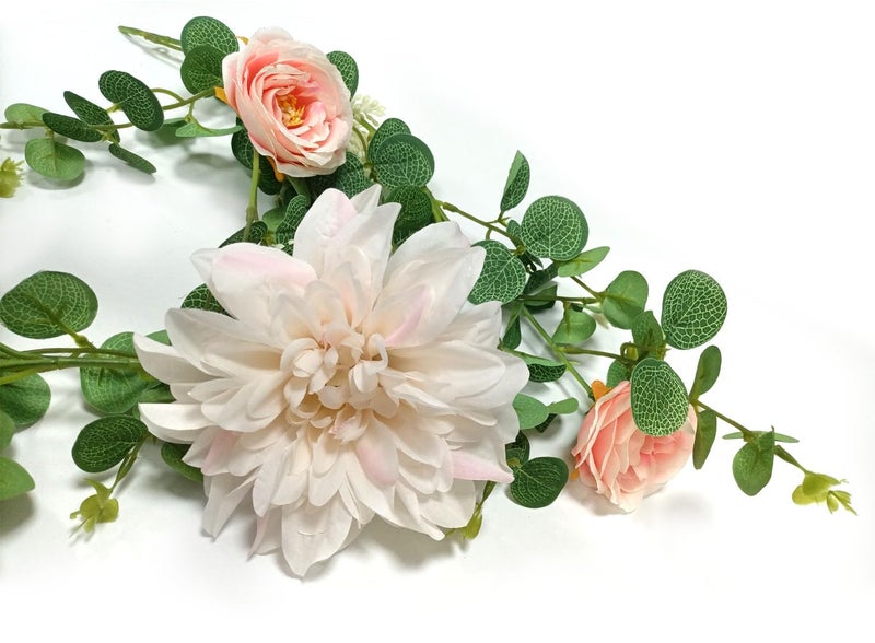 OrgMemory Eucalyptus Garlands, Flower Garland, Wedding Arch Flowers, Floral Swag for Wedding Christmas Decoration Table Backdrop Arch Wall Party Home Bedroom DÃ©cor (Pink) - Image 3