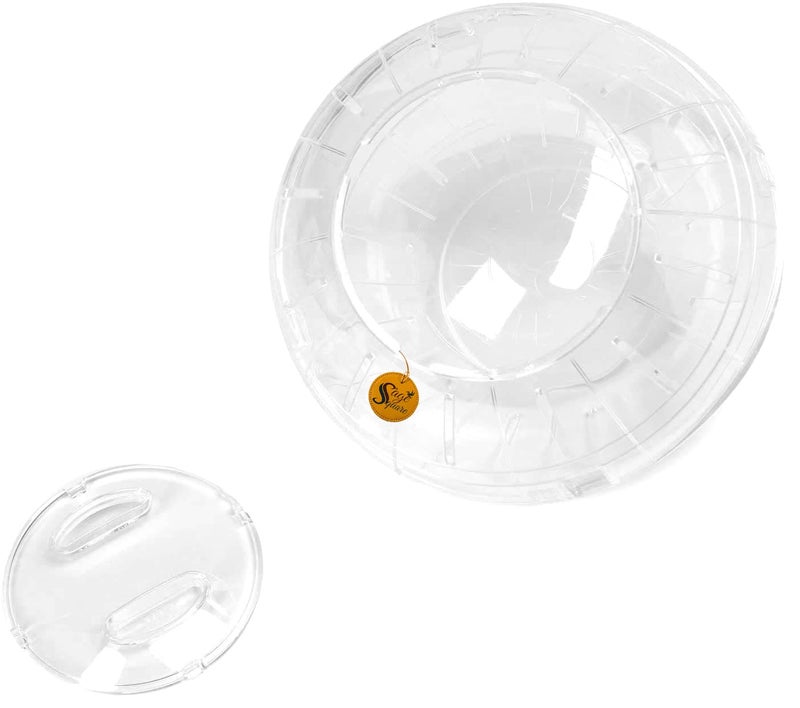 Sage Square كرة جري الهامستر، ألعاب، ملحقات القفص رائعة للجري، التمارين، اللياقة البدنية، للهامستر، الجربيل، الفأر 12 سم (أبيض) - Image 4