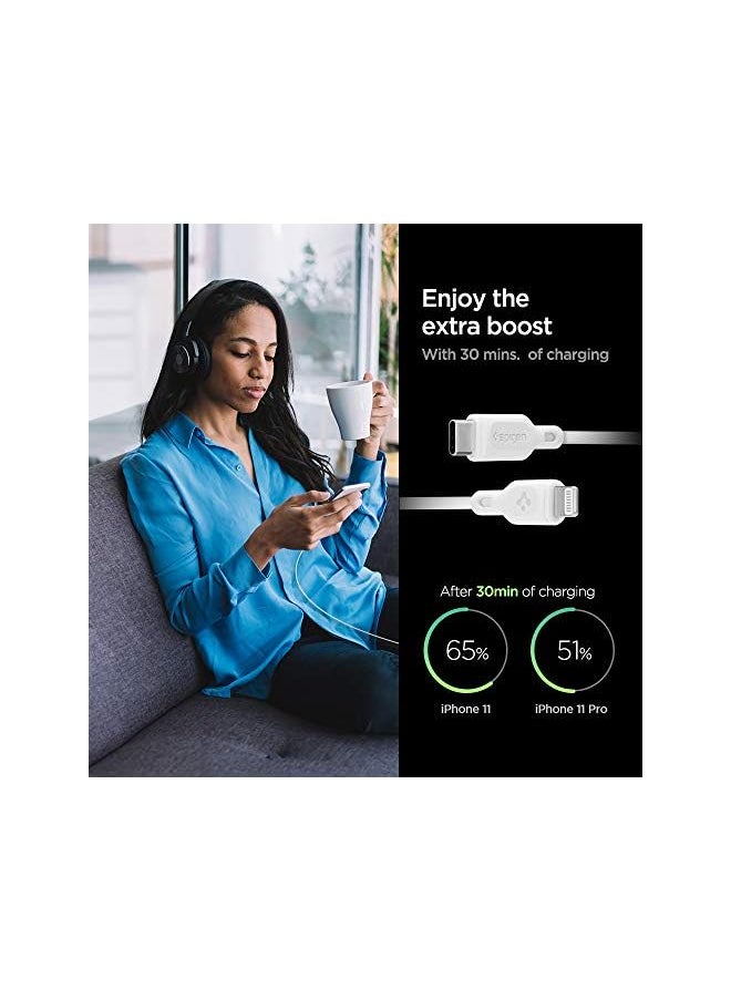 Spigen - Igen Ntial C10Cl Usb C To Lightning Cable White 1M Mfi Certified 000Ca25416 - Image 1