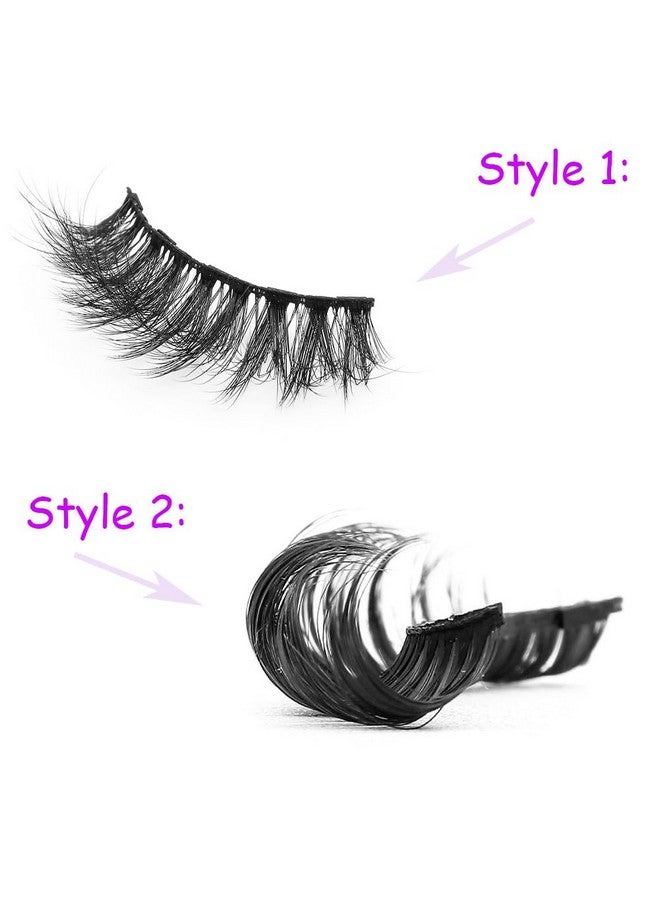 Kama 4Pairs 2Styles Extension Eyelashes Kiteyelashes Magnetic Eyelashes With Eyeliner And Tweezer Natural Look Reusable Magnetic Eyelashes Extensions - Image 4