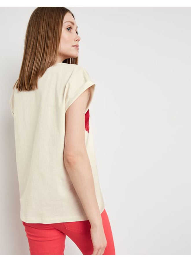 GERRY WEBER - T-shirt with a satin front - Image 1