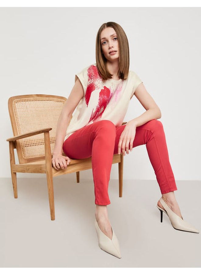 GERRY WEBER - T-shirt with a satin front - Image 1
