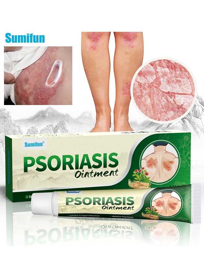 Sumifun Psoriasis Ointment, Helps Eczema, Ringworm Anti-Itch Cream With Gentler And Safer Herbal Ingredients Quickly Relives Itching For Face And Body - Image 1