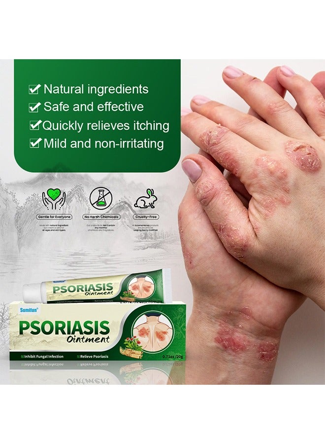 Sumifun Psoriasis Ointment, Helps Eczema, Ringworm Anti-Itch Cream With Gentler And Safer Herbal Ingredients Quickly Relives Itching For Face And Body - Image 2