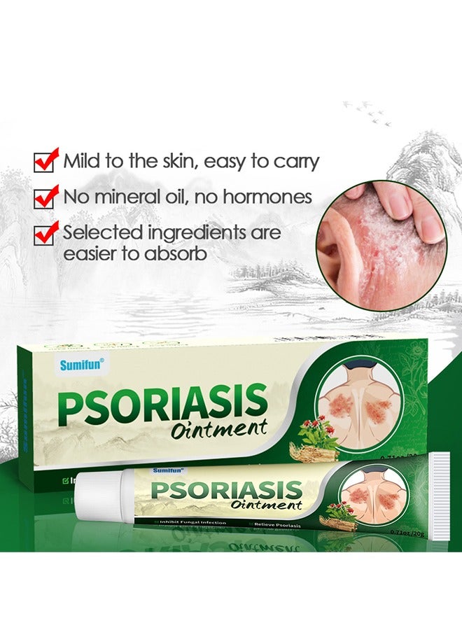 Sumifun Psoriasis Ointment, Helps Eczema, Ringworm Anti-Itch Cream With Gentler And Safer Herbal Ingredients Quickly Relives Itching For Face And Body - Image 3