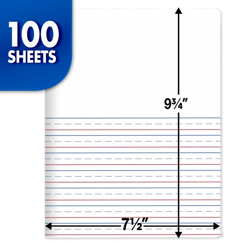 Mead Primary Journal, Half Page Ruled, Grades K-2, 7 1/2" x 9-3/4", 100 Sheets, Color Will Vary (10297) - Image 3