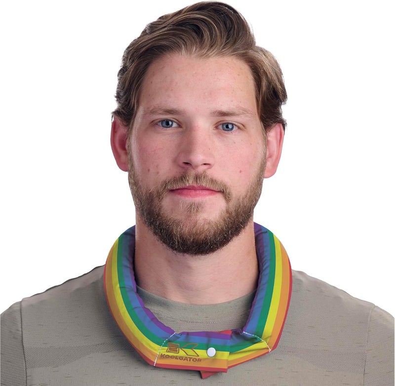 KOOLGATOR Evaporative Cooling Neck Wrap – Reusable Neck Cooler with Long Lasting Relief During Hot Weather Activities, Sports, & Outdoor Work, Rainbow, 5 Pack - Image 1