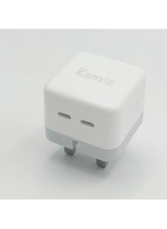 Kannzz Kannzz Foldable UK plug dual USB-C 35W wall charger adaptor type C fast charging chargers for Android and iPhone  - Image 3