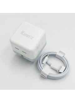 Kannzz Kannzz Foldable UK plug dual USB-C 35W wall charger adaptor type C fast charging chargers for Android and iPhone  - Image 2